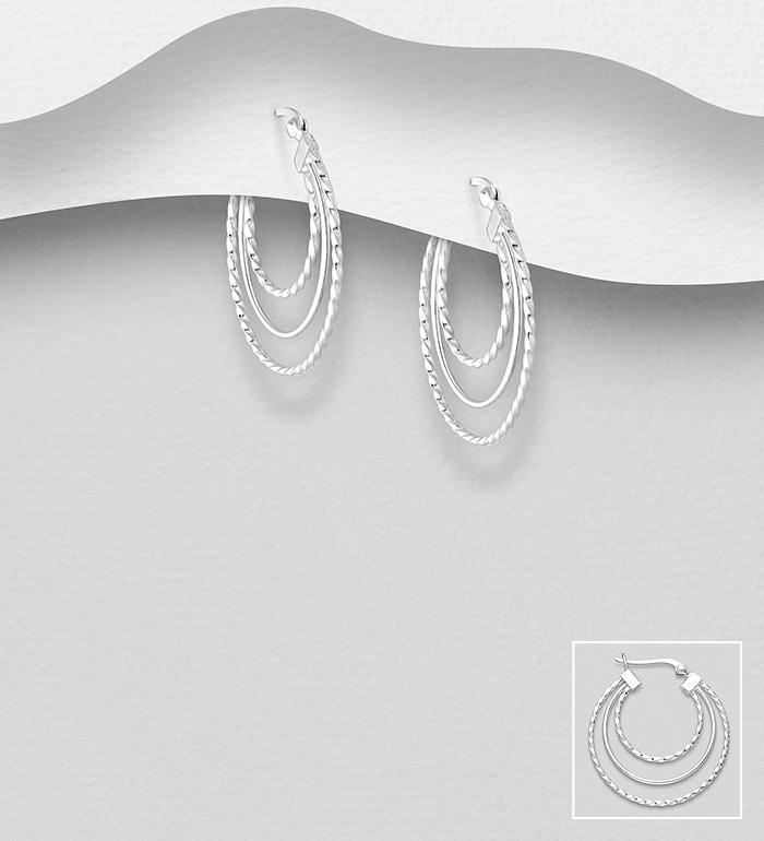 706-21188 - Wholesale 925 Sterling Silver Hoop Earrings