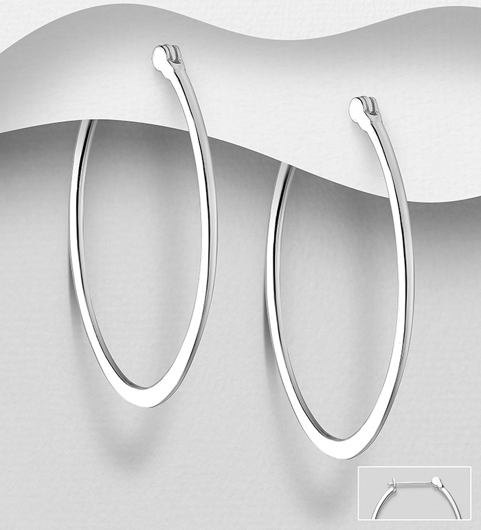 706-213 - Wholesale 925 Sterling Silver Hoop Earrings