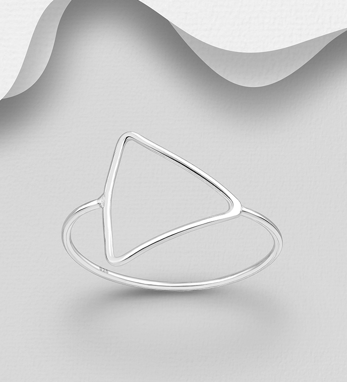 706-21332 - Wholesale 925 Sterling Silver Triangle Ring