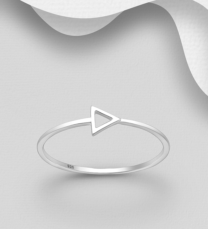 706-21707 - Wholesale 925 Sterling Silver Triangle Ring