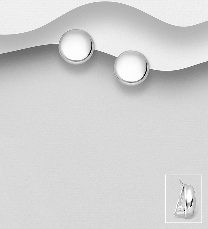 706-21741 - Wholesale 925 Sterling Silver Circle Clip Earrings