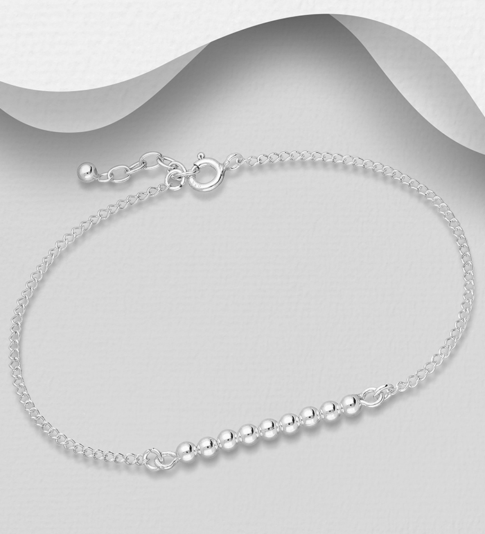 706-21920 - Wholesale 925 Sterling Silver Ball Bracelet