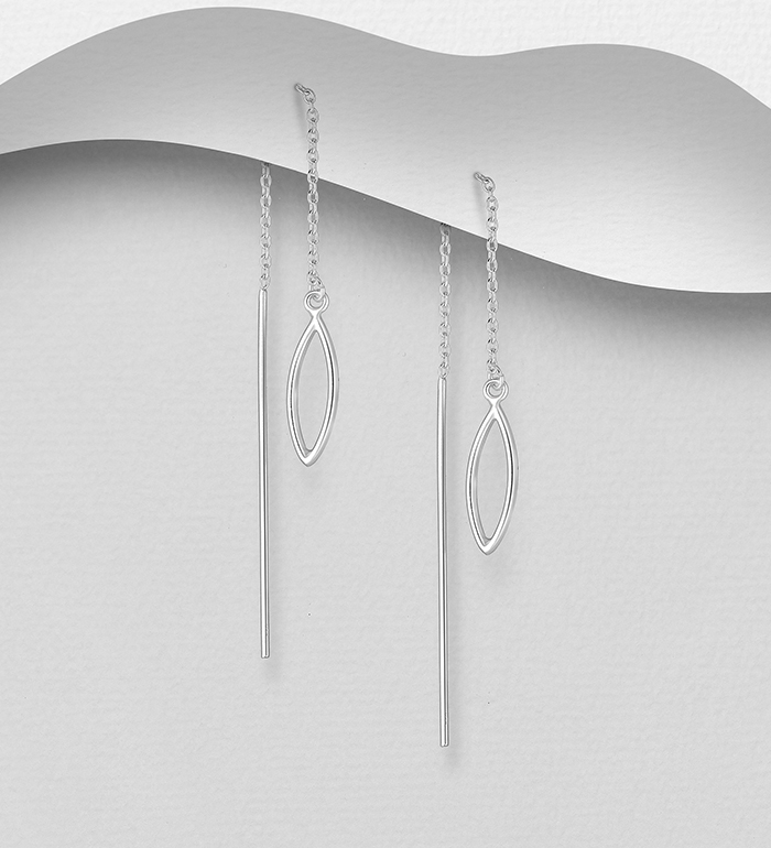 706-22433 - Wholesale 925 Sterling Silver Thread Earrings