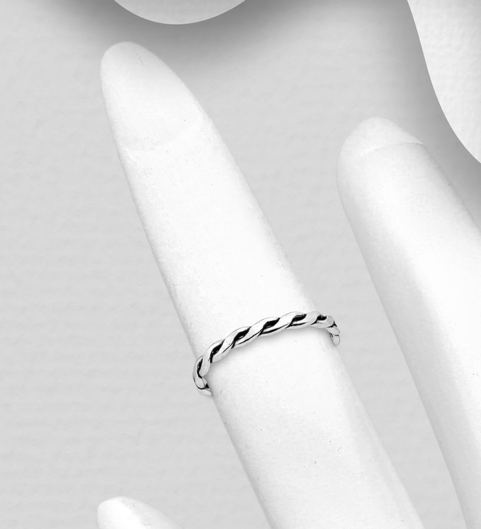 706-22564 - Wholesale 925 Sterling Silver Oxidized knuckle Ring