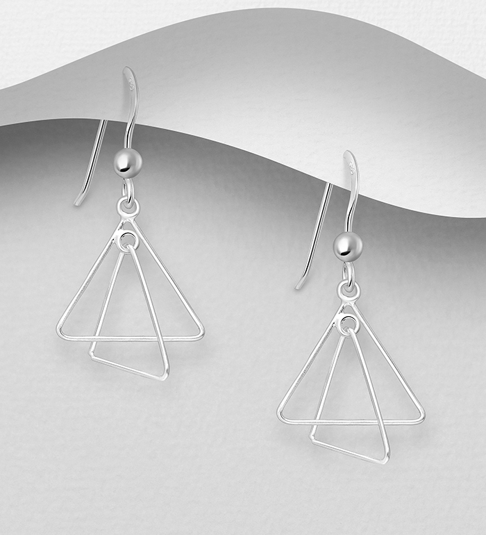 706-22748 - Wholesale 925 Sterling Silver Triangle Earrings