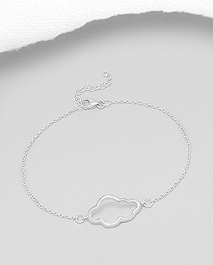 706-22753 - Wholesale 925 Sterling Silver Cloud Chain Bracelet