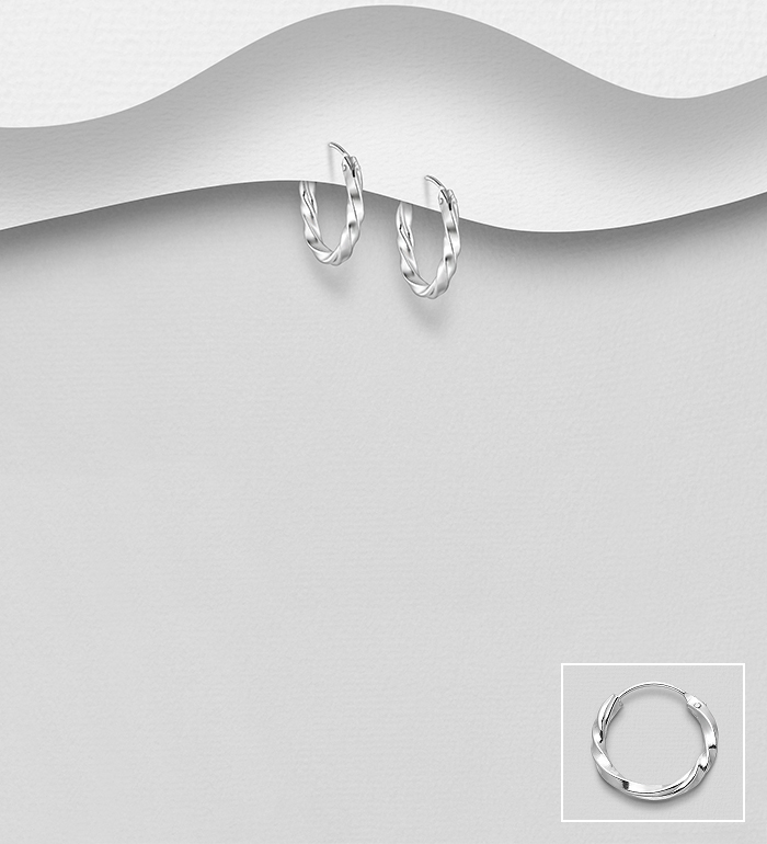 706-22782 - Wholesale 925 Sterling Silver Hoop Earrings
