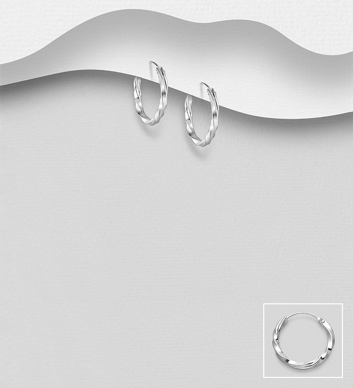 706-22784 - Wholesale 925 Sterling Silver Hoop Earrings
