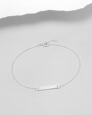 706-22825 - Wholesale 925 Sterling Silver Tag Bracelet