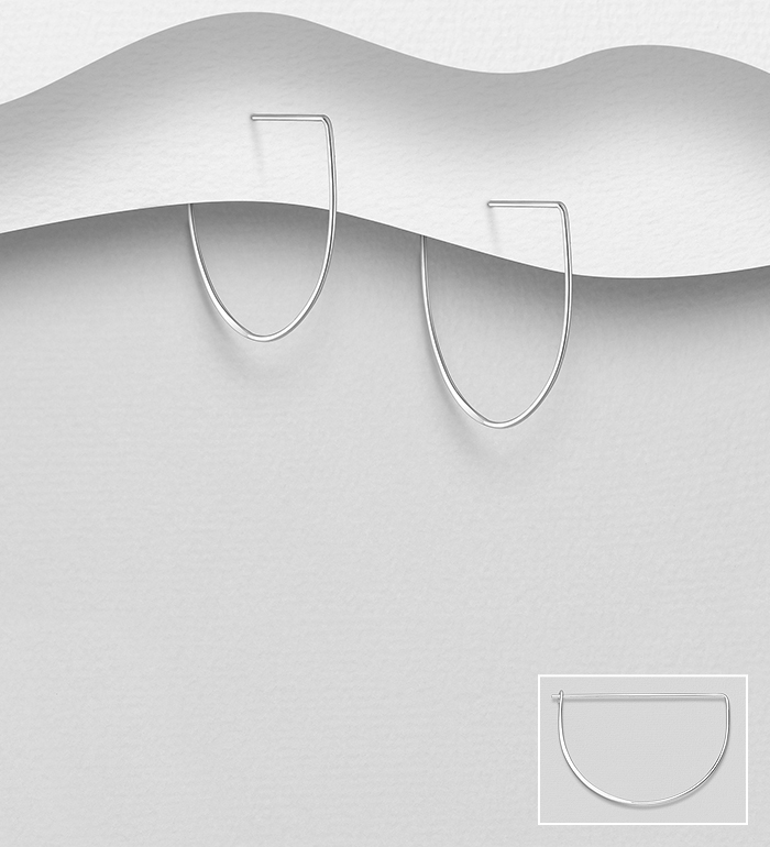 706-23063 - Wholesale 925 Sterling Silver Hoop Earrings