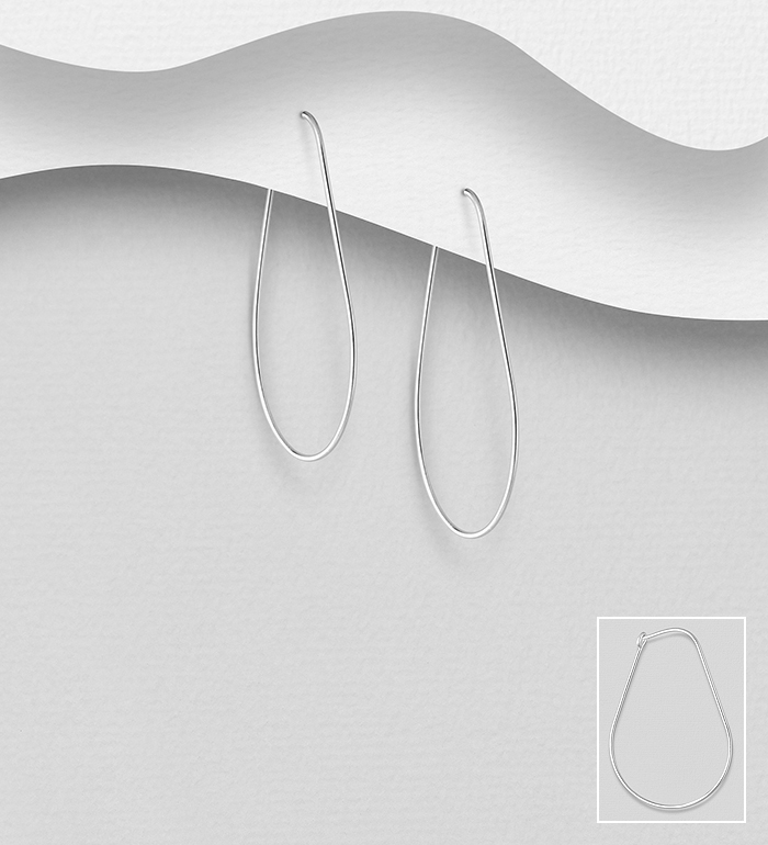 706-23203 - Wholesale 925 Sterling Silver Hoop Earrings