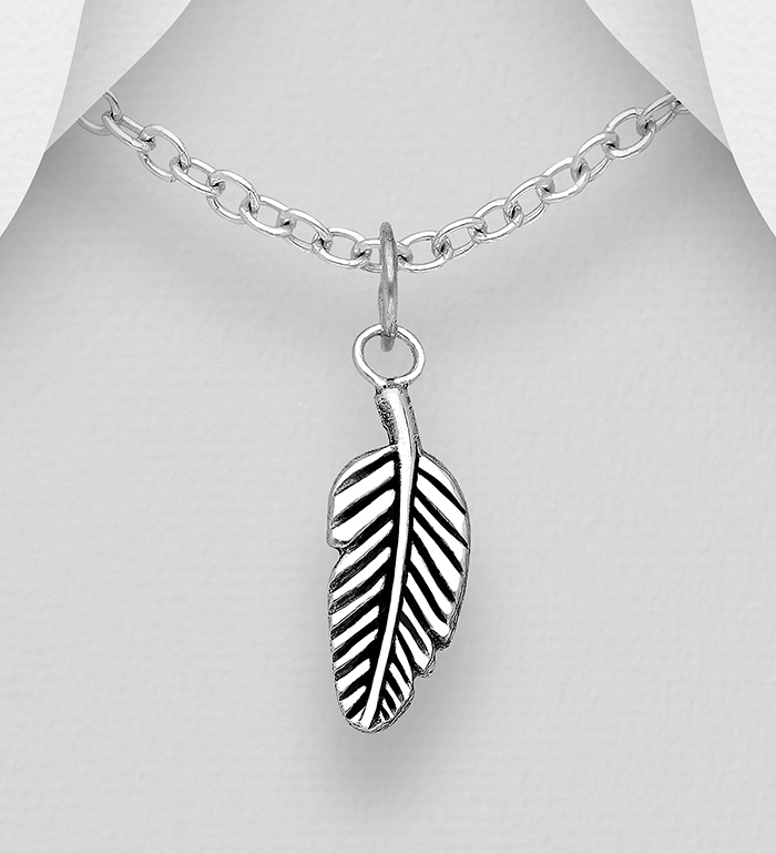 706-23206 - Wholesale 925 Sterling Silver Leaf Pendant