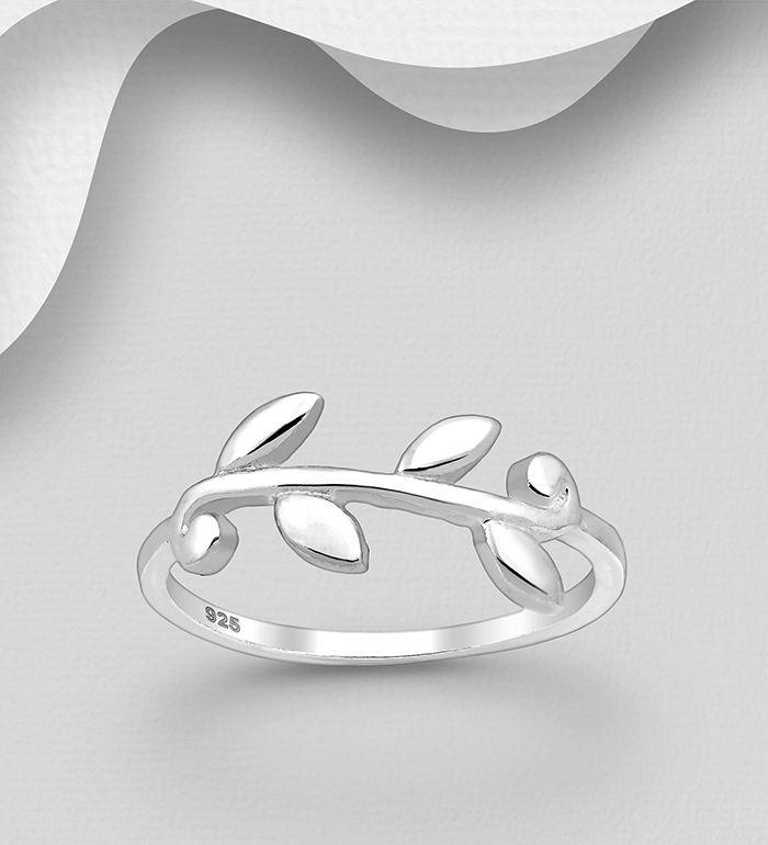 706-23209 - Wholesale 925 Sterling Silver Branch and Leaf Ring