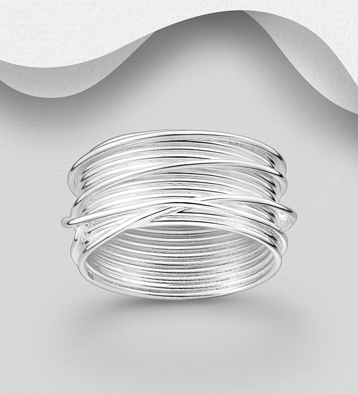 706-2333 - Wholesale Handmade 925 Sterling Silver Wire Ring