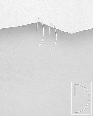 706-23474 - Wholesale 925 Sterling Silver Hook Earrings