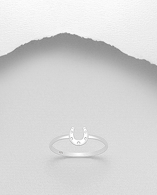 706-23520 - Wholesale 925 Sterling Silver Horseshoes Ring