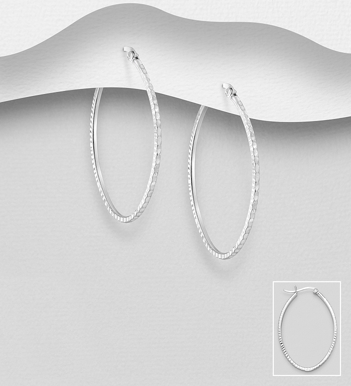 706-23793 - Wholesale 925 Sterling Silver Hoop Earrings