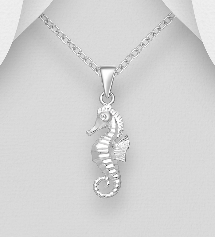 706-23796 - Wholesale 925 Sterling Silver Seahorse Pendant