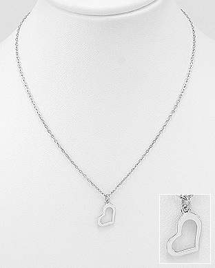 706-24006 - Wholesale 925 Sterling Silver Heart Necklace