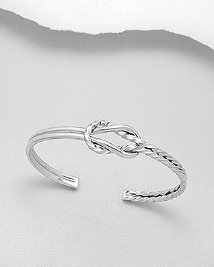 706-24101 - Wholesale 925 Sterling Silver Knot Cuff