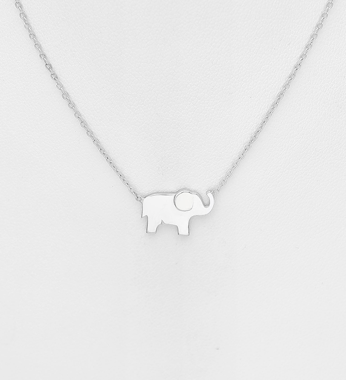 706-24687 - Wholesale 925 Sterling Silver Elephant Necklace