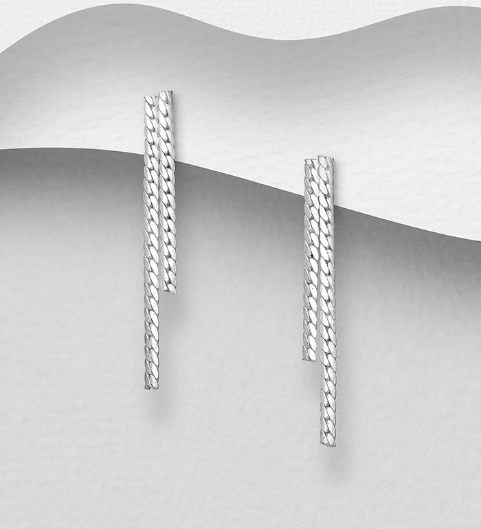 706-25055 - Wholesale 925 Sterling Silver Push-Back  Earrings
