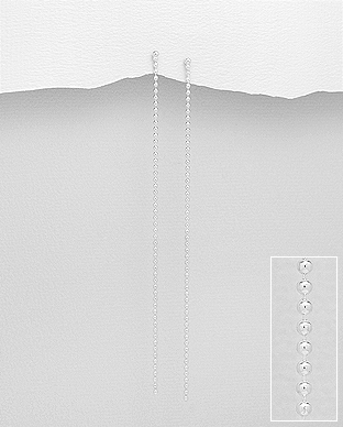 706-25059 - Wholesale 925 Sterling Silver Ball Push-Back Earrings