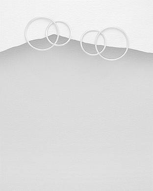 706-25197 - Wholesale 925 Sterling Silver Circle Push-Back Earrings