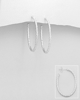 706-25443 - Wholesale 925 Sterling Silver Push-Back Earrings