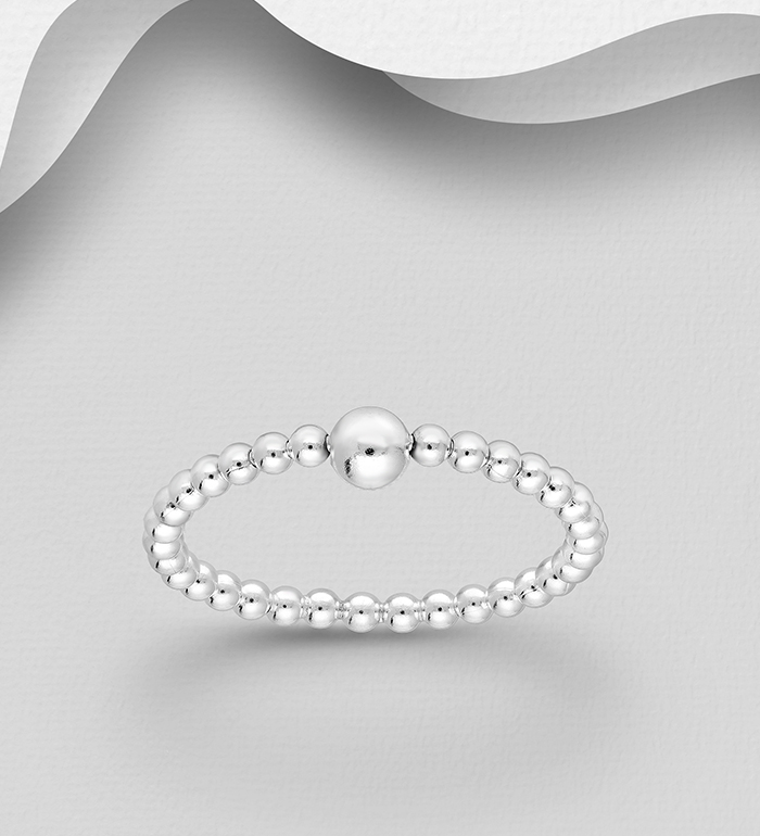 706-25579 - Wholesale 925 Sterling Silver Balls Ring