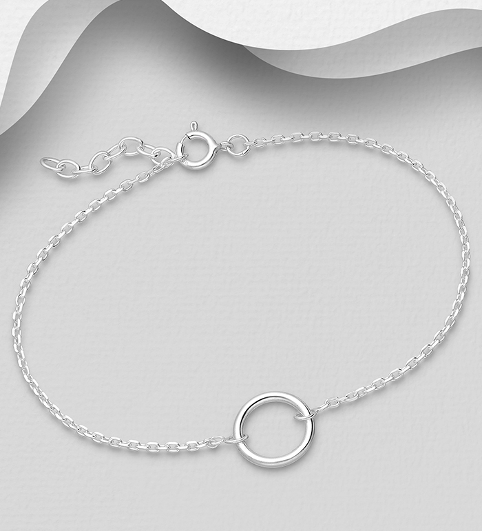 706-25748 - Wholesale 925 Sterling Silver Circle Bracelet