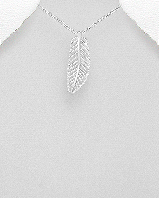 706-25885 - Wholesale 925 Sterling Silver Leaf Pendant