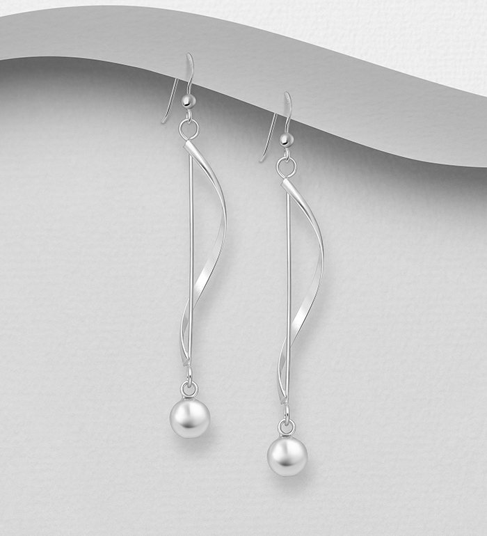 706-26204 - Wholesale 925 Sterling Silver Ball Hook Earrings