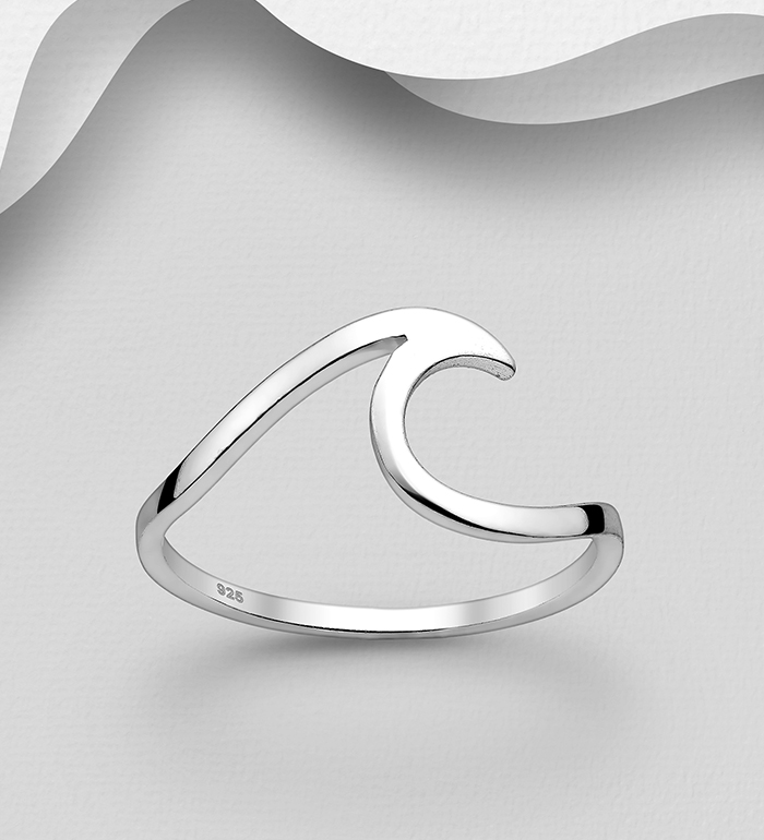 706-26205 - Wholesale 925 Sterling Silver Wave Ring