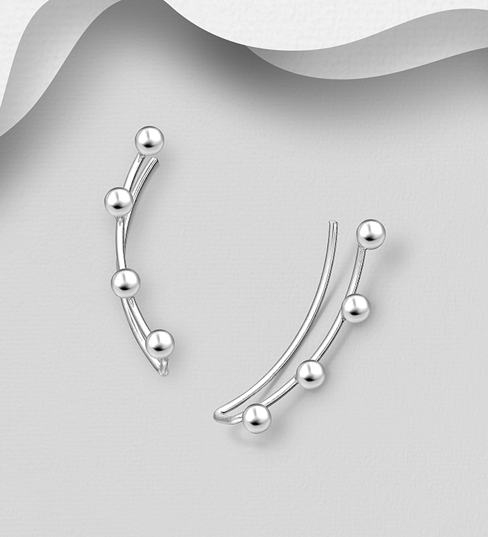 706-26272 - Wholesale 925 Sterling Silver Ball Ear Pins