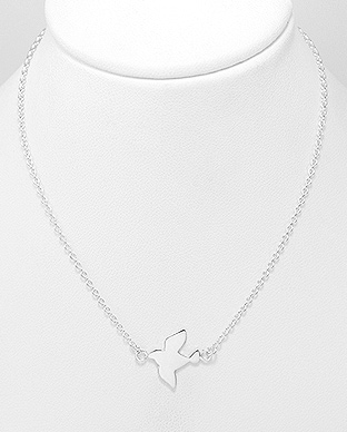 706-26396 - Wholesale 925 Sterling Silver Flying Bird Necklace