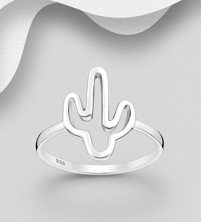 706-26864 - Wholesale 925 Sterling Silver Cactus Ring