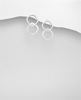 706-26930 - Wholesale 925 Sterling Silver Push-Back Links Earrings
