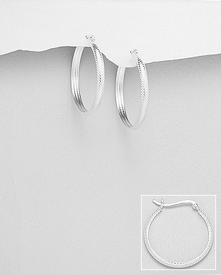 706-27092 - Wholesale 925 Sterling Silver Hoop Earrings