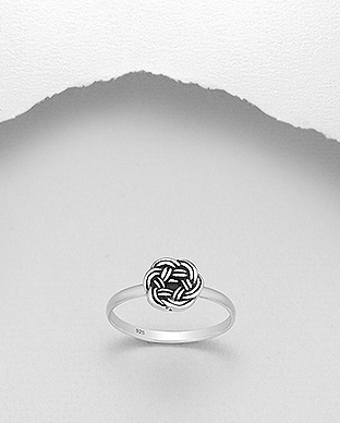 706-27157 - Wholesale 925 Sterling Silver Celtic Weave Ring