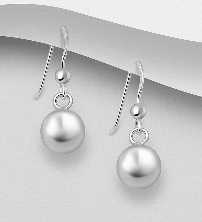 706-2736 - Wholesale 925 Sterling Silver Ball Hook Earrings