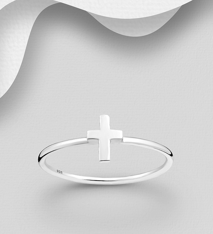 706-27433 - Wholesale 925 Sterling Silver Cross Ring