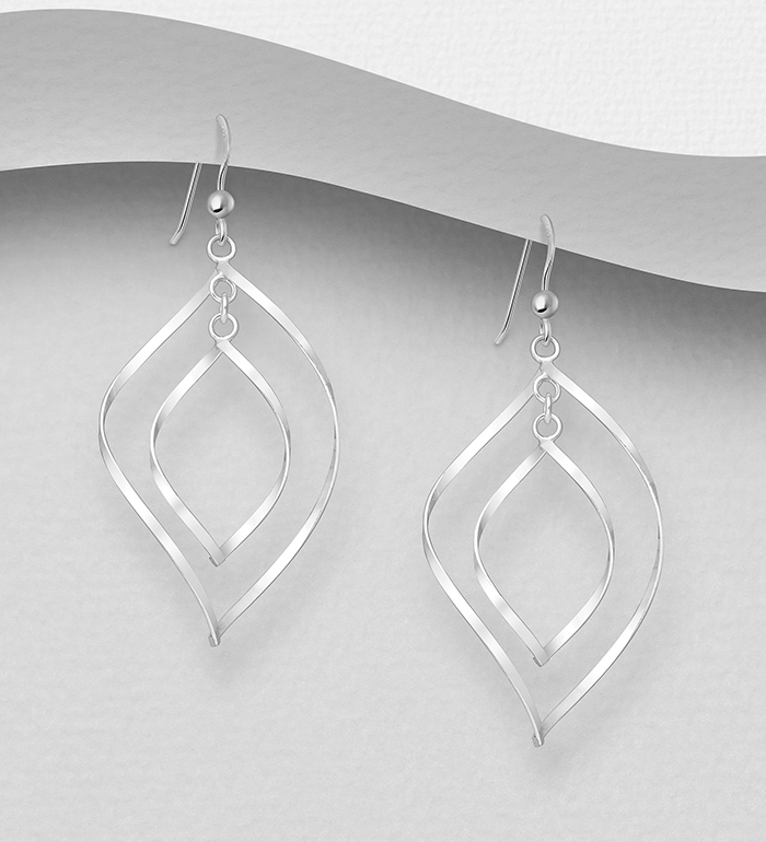 706-2749 - Wholesale 925 Sterling Silver Hook Oval Links Earrings