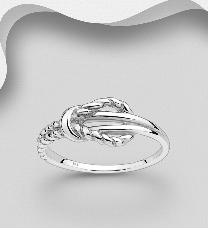 706-27500 - Wholesale 925 Sterling Silver Knot Ring