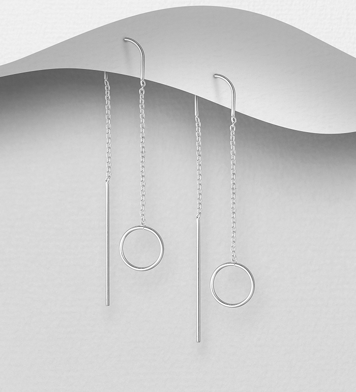 706-27722 - Wholesale 925 Sterling Silver Circle Hook Earrings