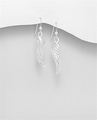 706-27728 - Wholesale 925 Sterling Silver Leaf Hook Earrings