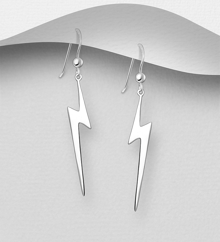 706-27736 - Wholesale 925 Sterling Silver Lighting Hook Earrings