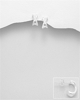 706-27741 - Wholesale 925 Sterling Silver Push-Back Earrings