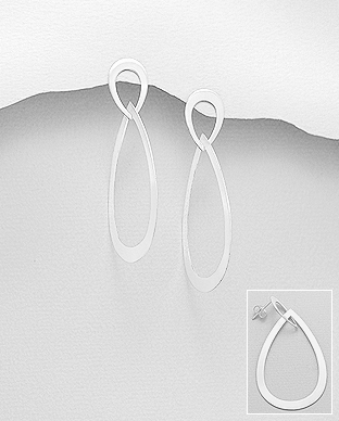 706-27766 - Wholesale 925 Sterling Silver Push-Back Earrings
