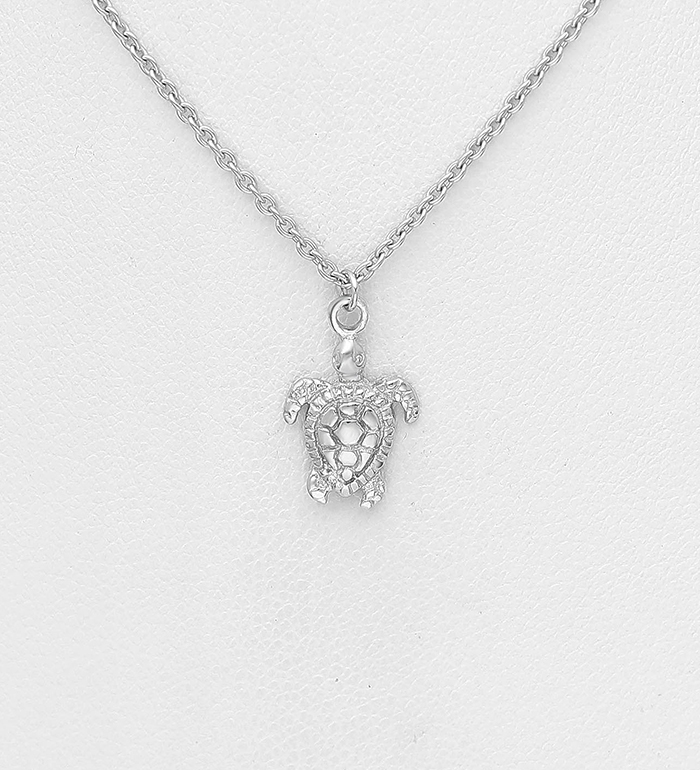 706-27997 - Wholesale 925 Sterling Silver Turtle Necklace